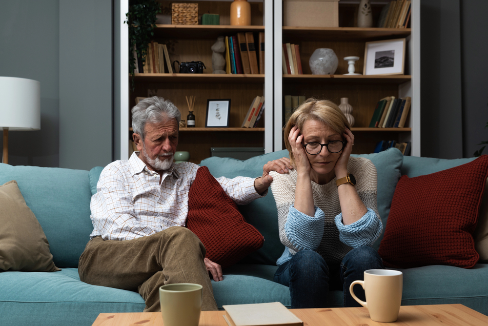 Frustrated Older Timeshare Couple